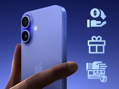 Рассрочка, кешбэк, подарки и официальная гарантия на покупку iPhone16!