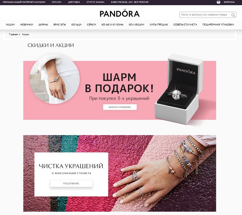 Пандора акции