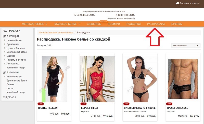 Трусики.ру акции